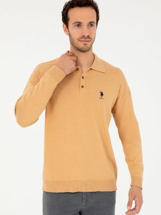 پلیور مردانه شتری یو اس پولو
