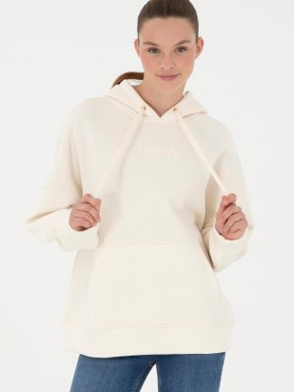 هودی زنانه کرم یو اس پولو