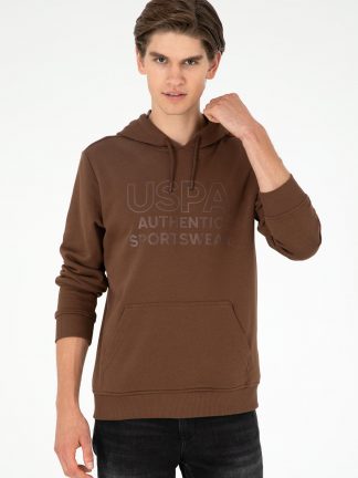 هودی مردانه قهوه ای یو اس پولو