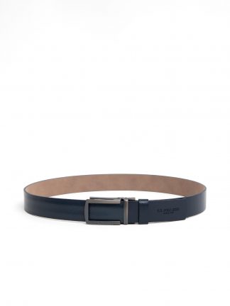 کمربند مردانه سرمه ای یو اس پولو