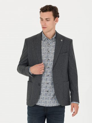 کت مردانه خاکستری تیره پیرکاردین