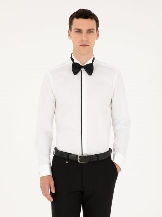 پیراهن رسمی مردانه سفید پیرکاردین