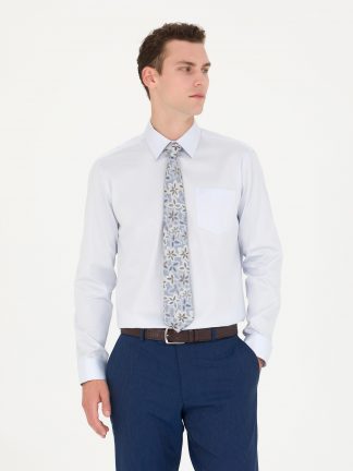 پیراهن رسمی مردانه آبی روشن پیرکاردین