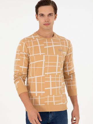 سویشرت مردانه شتری یو اس پولو