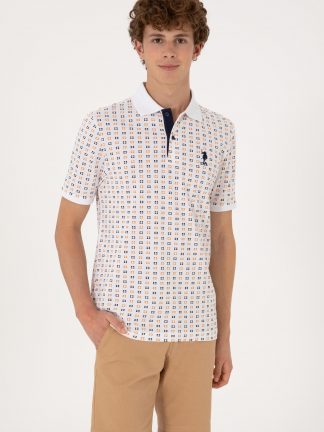 پولوشرت مردانه سفید یو اس پولو