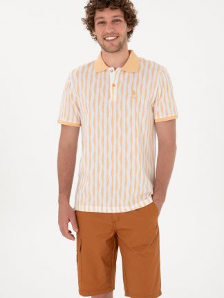 پولوشرت مردانه خربزه ای یو اس پولو