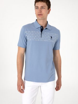 پولوشرت مردانه آبی یو اس پولو