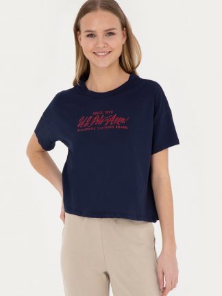 تیشرت زنانه سرمه ای یو اس پولو