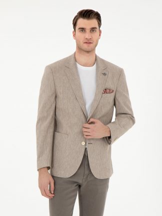 کت مردانه قهوه ای روشن پیرکاردین