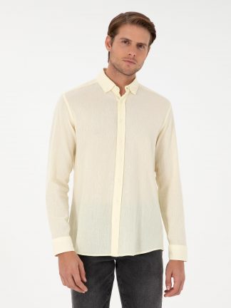 پیراهن مردانه لیمویی پیرکاردین