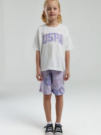 لباس خواب دخترانه سفید یو اس پولو