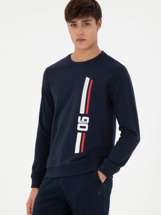 سویشرت مردانه سرمه ای یو اس پولو