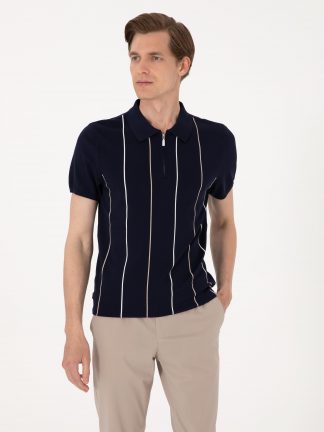 پولوشرت مردانه سرمه ای پیرکاردین