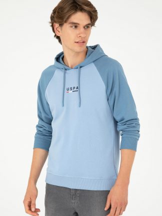 هودی مردانه آبی روشن یو اس پولو