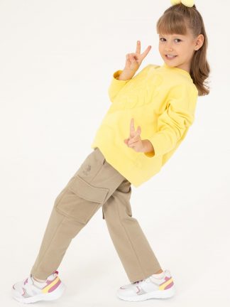 سویشرت دخترانه زرد یو اس پولو