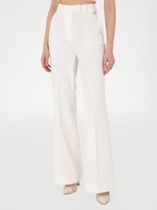 شلوار پارچه ای زنانه سفید پیرکاردین