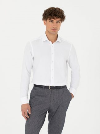 پیراهن مردانه سفید پیرکاردین