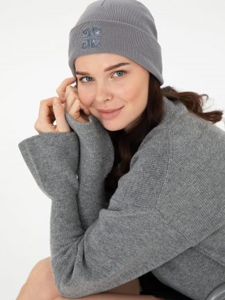 کلاه بافت زنانه خاکستری پیرکاردین