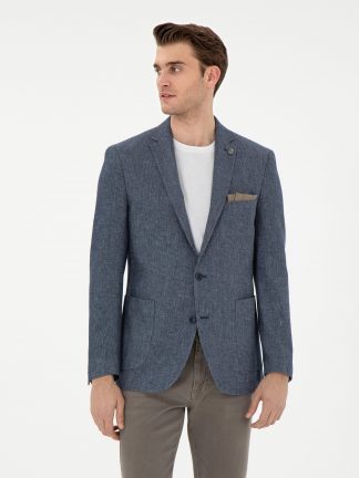 کت مردانه سرمه ای پیرکاردین