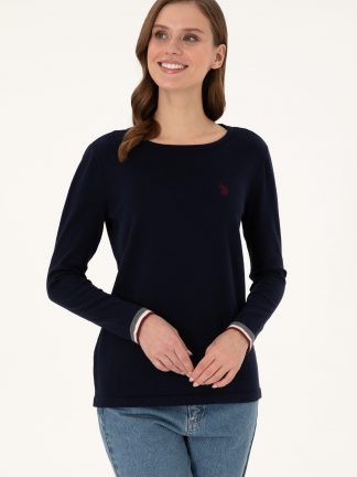 پلیور زنانه سرمه ای یو اس پولو