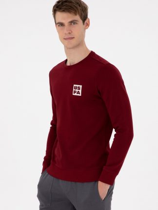 سویشرت مردانه زرشکی یو اس پولو