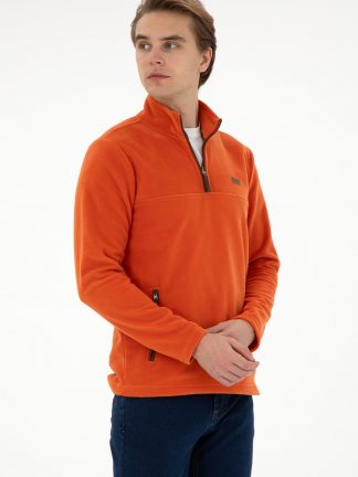 سویشرت مردانه آجری یو اس پولو