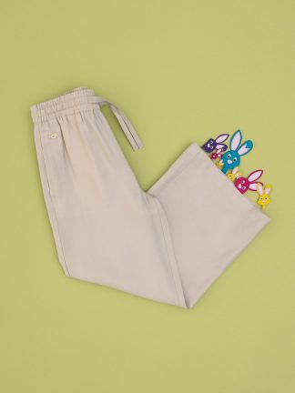 شلوار کتان دخترانه بژ یو اس پولو