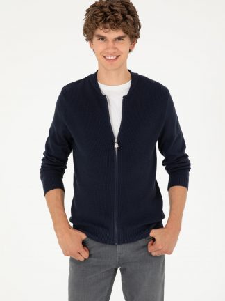 ژاکت مردانه سرمه ای یو اس پولو