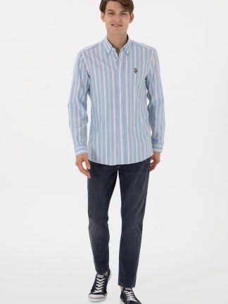 شلوار جین جذب مردانه خاکستری یو اس پولو