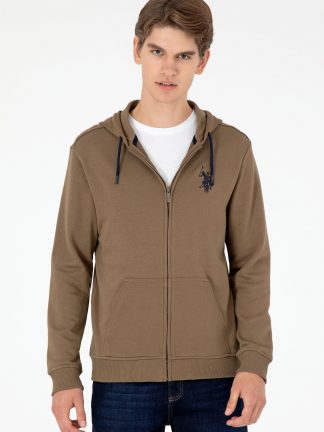 هودی مردانه خاکی روشن یو اس پولو