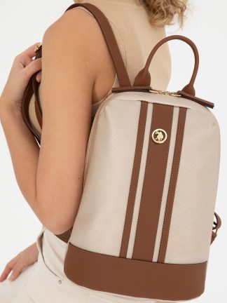 کوله پشتی زنانه طلایی یو اس پولو