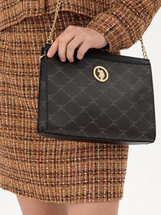 کیف دوشی زنانه مشکی یو اس پولو