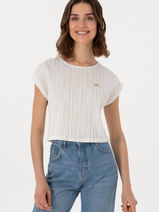 تیشرت زنانه سفید یو اس پولو