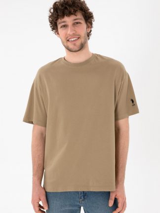 تی شرت مردانه خاکی روشن یو اس پولو