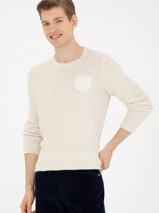 پلیور مردانه طوسی یو اس پولو