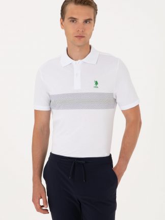 پولوشرت مردانه سفید یو اس پولو
