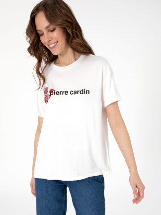 تیشرت زنانه سفید پیرکاردین