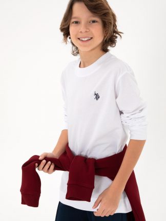 سویشرت پسرانه سفید یو اس پولو