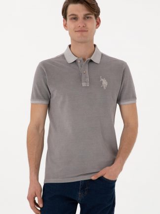 پولوشرت مردانه خاکستری تیره یو اس پولو