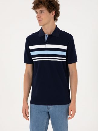 پولوشرت مردانه سرمه ای یو اس پولو