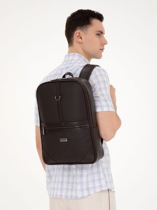 کوله پشتی مردانه قهوه ای پیرکاردین