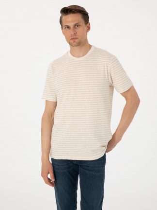 تی شرت مردانه بژ پیرکاردین