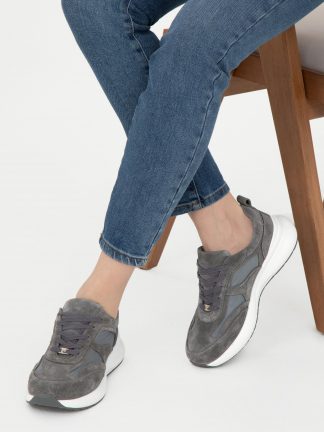 کفش کتانی و اسپرت زنانه خاکستری پیرکاردین