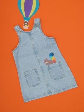 پیراهن دخترانه آبی روشن یو اس پولو