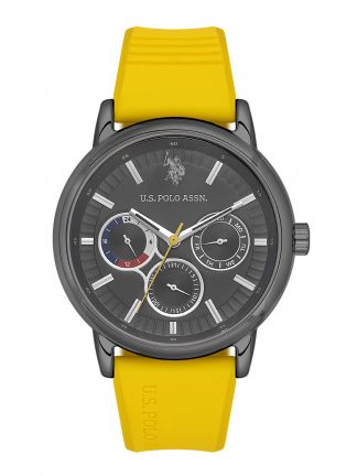 ساعت مچی مردانه زرد یو اس پولو