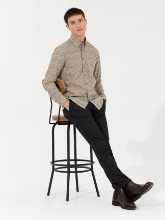 شلوار کتان مردانه مشکی پیرکاردین