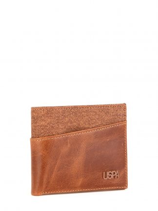 کیف پول و کارت مردانه قهوه ای یو اس پولو