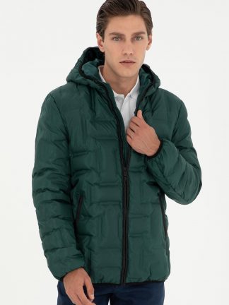 کاپشن مردانه سبز تیره یو اس پولو