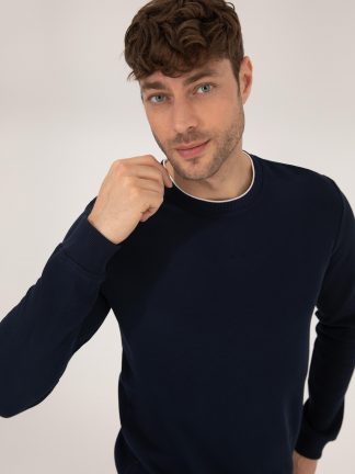 سویشرت مردانه سرمه ای پیرکاردین