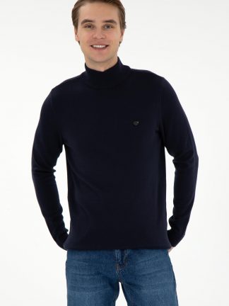 پلیور مردانه سرمه ای یو اس پولو